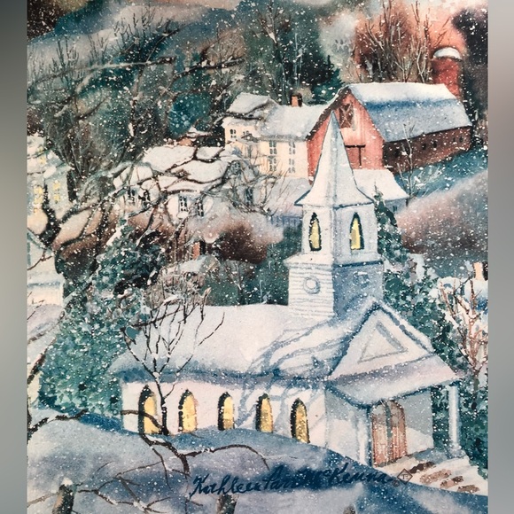 Toland Kathleen Parr McKenna Snowy Winter Scene Flag - Picture 4 of 11